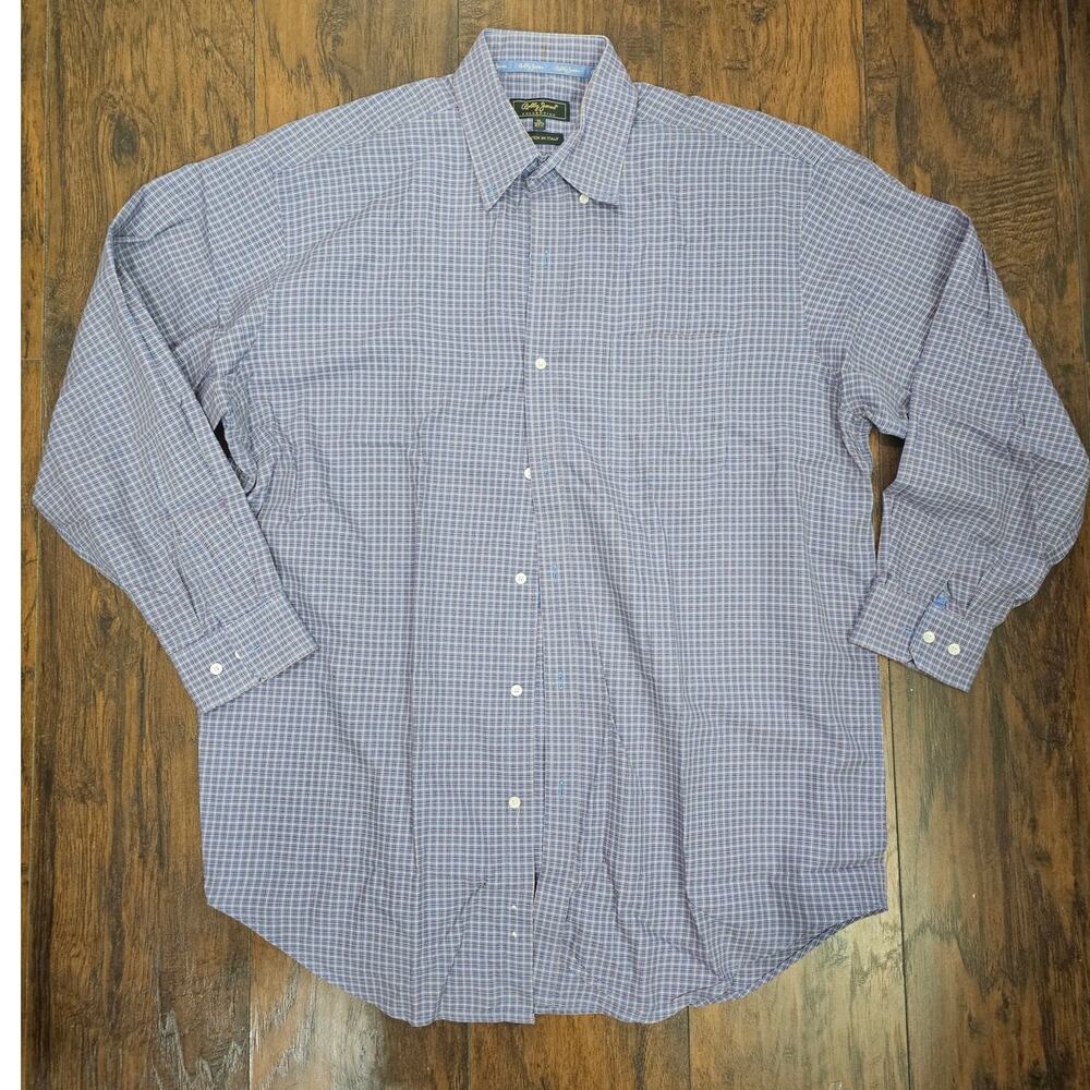 Bobby Jones Collection Size XL 16.5-17 Blue Plaid Button up